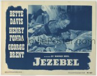 9b417 JEZEBEL LC #5 R1948 close up of Bette Davis standing over Henry Fonda laying in bed!