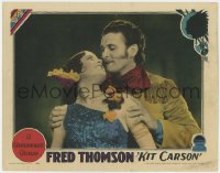 9b448 KIT CARSON LC 1928 best romantic close up of cowboy Fred Thomson & beautiful Nora Lane!