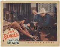 9b469 LAND OF SIX GUNS LC 1940 cowboy Jack Randall & George Chesebro catch bad guy and tie him up!