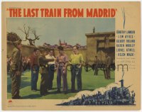 9b490 LAST TRAIN FROM MADRID LC 1937 Gilbert Roland surrounded by Spanish officers in courtyard!