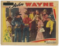 9b503 LAWLESS FRONTIER LC R1930s young John Wayne with gun makes man pay the townspeople!