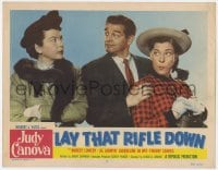 9b504 LAY THAT RIFLE DOWN LC #5 1955 close up of Judy Canova, Robert Lowery & Jacqueline deWit!