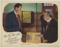 9b543 LURED LC #5 1947 close up of Charles Coburn showing fingerprints to George Sanders!