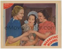 9b563 MARRYING WIDOWS LC 1934 close up of Judith Allen with two other pretty women!