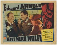 9b570 MEET NERO WOLFE LC 1936 detective Edward Arnold, Lionel Stander & Joan Perry laughing!