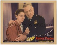 9b576 MIDNIGHT PHANTOM LC 1935 close up of police chief Jim Farley comforting Claudia Dell!