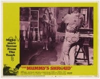 9b596 MUMMY'S SHROUD LC #7 1967 Maggie Kimberly screams in horror as the monster approaches!