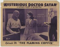 9b605 MYSTERIOUS DOCTOR SATAN chapter 14 LC 1940 Wilcox as masked hero Copperhead, Flaming Coffin!