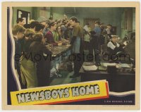 9b615 NEWSBOYS' HOME LC 1939 great image of Jackie Cooper & The Little Tough Guys in newsroom!
