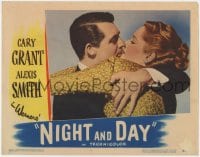 9b618 NIGHT & DAY LC 1946 best c/u of Cary Grant as composer Cole Porter kissing Alexis Smith!