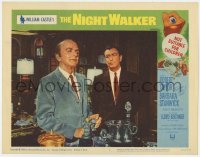 9b624 NIGHT WALKER LC #2 1965 William Castle, Robert Taylor looks at Hayden Rorke with drink in hand!