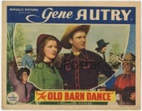 9b636 OLD BARN DANCE LC 1938 close up of cowboy Gene Audrey & pretty Joan Valerie!