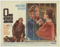 9b640 ONE EYED JACKS LC #3 1961 pretty Pina Pellicer grabs Marlon Brando through prison bars!