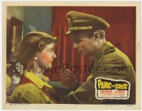 9b657 PANIC IN THE STREETS LC #6 1950 best close up of Richard Widmark & Barbara Bel Geddes!
