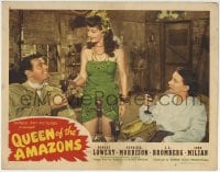 9b691 QUEEN OF THE AMAZONS LC #2 1947 Patricia Morison & Robert Lowery with sexy Amira Moustafa!