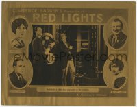9b703 RED LIGHTS LC 1923 Marie Prevost, Johnnie Walker, Raymond Griffith, metallic gold finish!