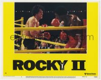 9b723 ROCKY II LC #3 1979 Sylvester Stallone & Carl Weathers face off in the boxing ring!