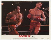 9b725 ROCKY IV LC #1 1985 best c/u of Sylvester Stallone punching Dolph Lundgren in boxing ring!
