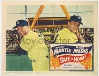 9b731 SAFE AT HOME LC 1962 best portrait of Yankees baseball legends Mickey Mantle & Roger Maris!