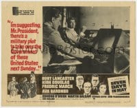 9b756 SEVEN DAYS IN MAY LC #6 1964 Burt Lancaster looks at Kirk Douglas watching monitor!