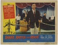 9b763 SHAKE, RATTLE & ROCK LC #6 1956 great image of Tommy Charles smiling by band, rock 'n' roll!