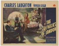 9b772 SIDEWALKS OF LONDON LC 1940 Charles Laughton watches Rex Harrison smile at sexy Vivien Leigh!