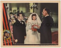 9b795 SO GOES MY LOVE LC 1946 great close up of Myrna Loy & Don Ameche at their wedding!