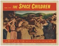 9b801 SPACE CHILDREN LC #6 1958 Jack Arnold, close up of citizens & police recoiling in fear!