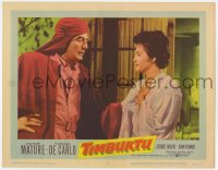 9b889 TIMBUKTU LC #2 1959 great close up of Victor Mature & sexy Yvonne De Carlo, Jacques Tourneur