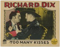 9b897 TOO MANY KISSES LC 1925 close up of Richard Dix threatening William Powell, ultra rare!