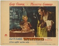 9b918 UNCONQUERED LC #3 1947 Gary Cooper watches sexy naked Paulette Goddard taking a bath!