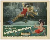 9b923 UNDERWATER LC 1955 Howard Hughes, sexy skin diver Jane Russell underwater w/Richard Egan!