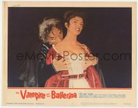 9b933 VAMPIRE & THE BALLERINA LC #5 1962 great close up of monster attacking beautiful woman!