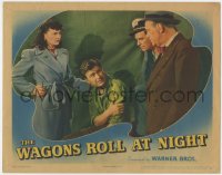 9b945 WAGONS ROLL AT NIGHT LC 1941 Sylvia Sidney watches Clark & Mower question injured Eddie Albert