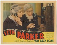 9b956 WAY BACK HOME LC 1932 close up of Phillips Lord as Seth Parker with wife talking on phone!
