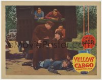 9b993 YELLOW CARGO LC 1936 Asian guys in truck watch Jack La Rue beating up cop!