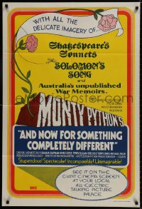 9c372 AND NOW FOR SOMETHING COMPLETELY DIFFERENT Aust 1sh 1971 Monty Python, wacky taglines!