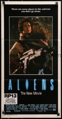 9c533 ALIENS Aust daybill 1986 there are some places in the universe you don't go alone!