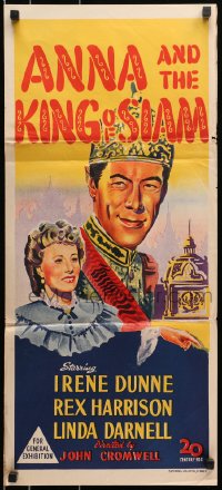 9c538 ANNA & THE KING OF SIAM Aust daybill 1946 art of pretty Irene Dunne, Rex Harrison!