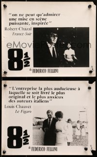 9c110 8 1/2 2 French LCs 1963 Federico Fellini directed classic, Marcello Mastroianni!