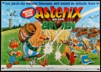 9c271 ASTERIX IN BRITAIN German 33x47 1987 wacky art from French cartoon comic by Albert Uderzo!