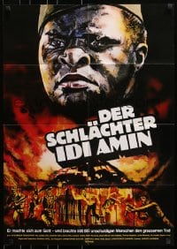 9c282 AMIN THE RISE & FALL German 1983 Joseph Olita as maniac Idi Amin, completely different art!