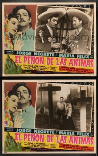 9c050 EL PENON DE LAS ANIMAS 2 Spanish/US LCs 1944 Jorge Negrete & Maria Felix!