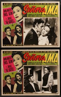 9c052 SENORA AMA 2 Spanish/US LCs 1955 completely different images of sexy Dolores del Rio!