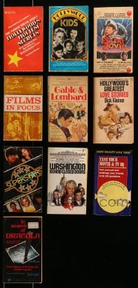 9d310 LOT OF 10 PAPERBACK MOVIE BOOKS 1970s-1990s filled with great images & information!
