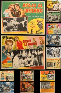 9d010 LOT OF 14 MEXICAN LOBBY CARDS 1950s-1960s great images from a variety of different movies!