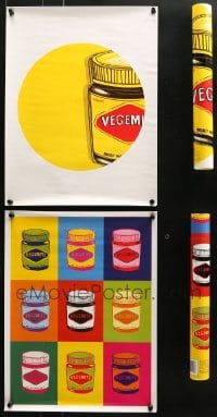 9d045 LOT OF 2 VEGEMITE AUSTRALIAN 13x17 ADVERTISING POSTERS 2000s cool Andy Warhol style art!
