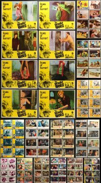 9d139 LOT OF 136 LOBBY CARDS 1960s-1970s complete sets of 8 from a variety of different movies!