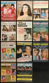 9d366 LOT OF 11 SILVER SCREEN MOVIE MAGAZINES 1960s-1970s filled with great images & articles!