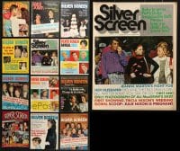 9d359 LOT OF 13 SILVER SCREEN MOVIE MAGAZINES 1960s-1970s filled with great images & articles!
